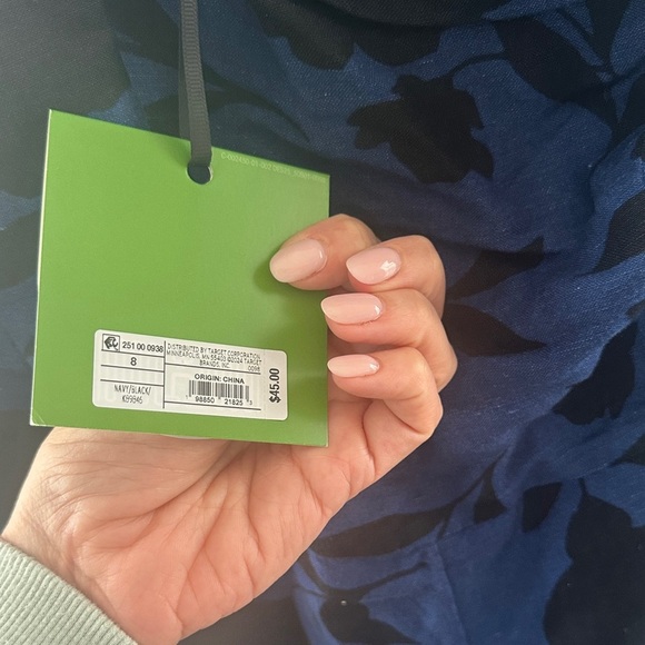 Kate Spade x Target Blue and Black Floral One-Shoulder Jumpsuit NWT - Picture 3 of 7